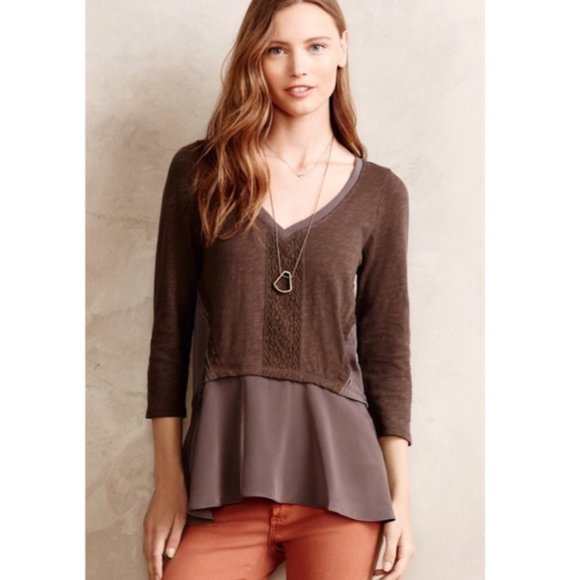 Anthropologie Tops - Anthropologie Melia Peplum Tee
